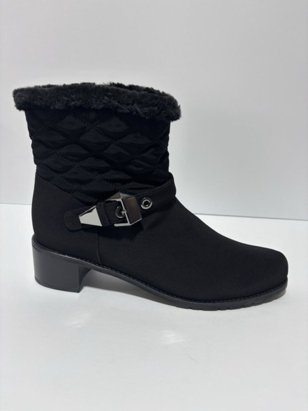Stuart Weitzman Women’s Furgorby Black Waterproof Boots, Size 10 M